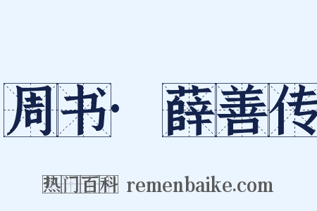 周书·薛善传是什么意思的图片